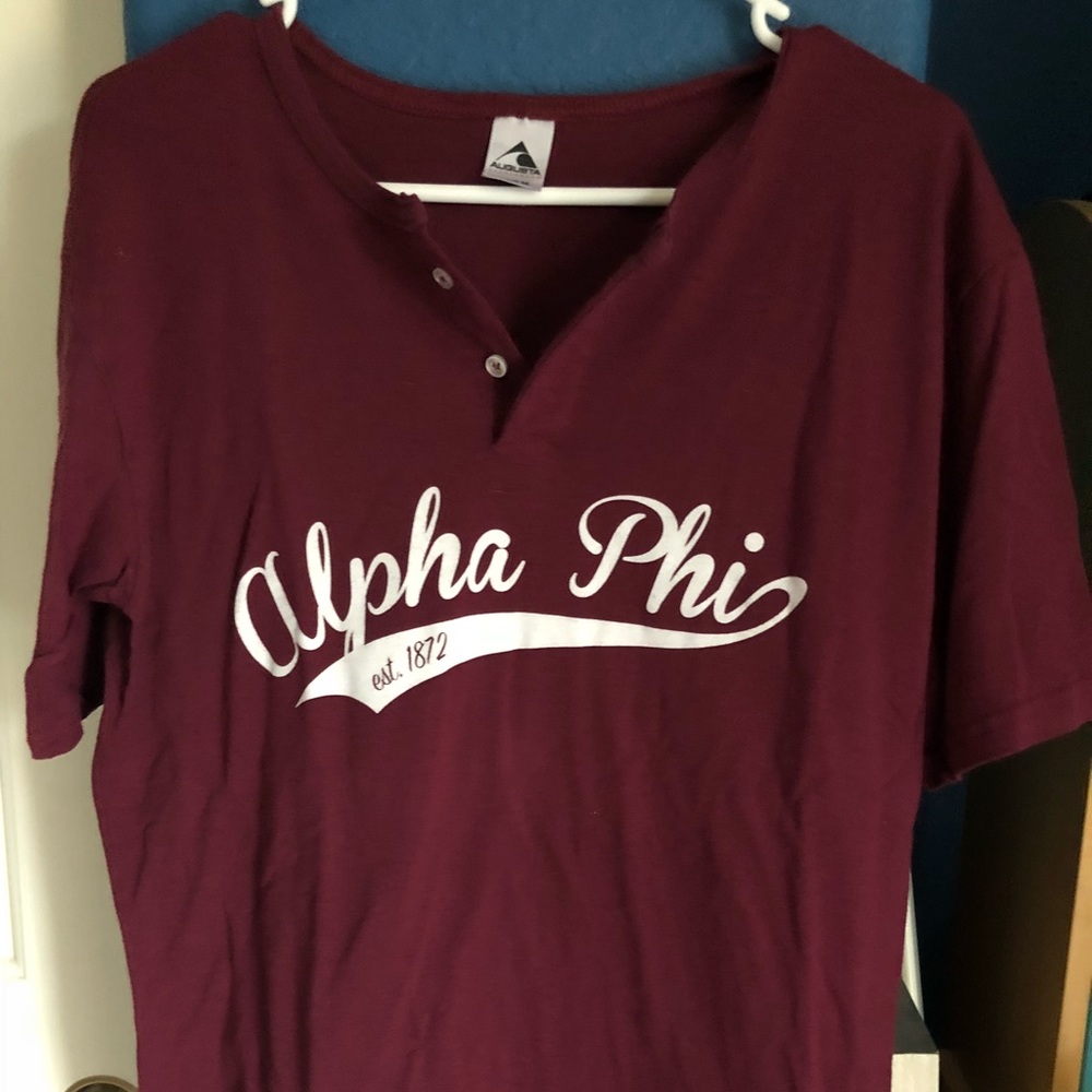 Alpha Phi baseball Tee